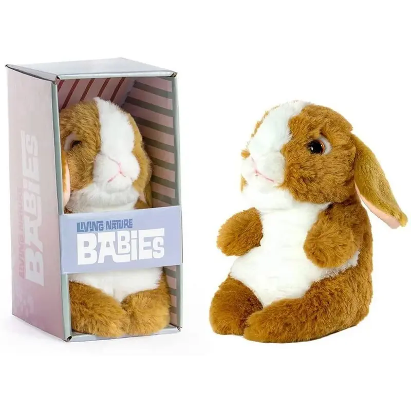 Living Nature Babies Brown Bunny 17cm Soft Toy