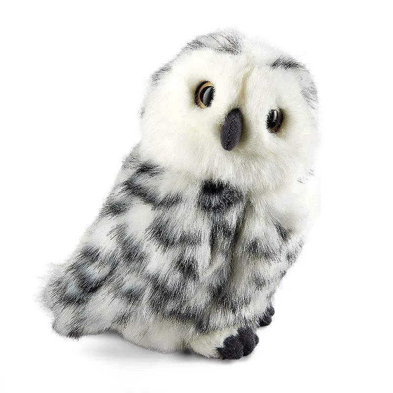 Living Nature Snowy Owl with Turning Head 18cm Soft Toy
