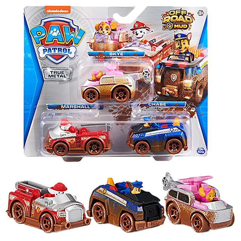 PAW Patrol True Metal Vehicles 1:55 Scale 3-pack