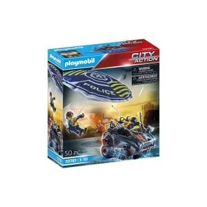 Playmobil 70781 CITY ACTION - Police Parachute with Amphibious Vehicle