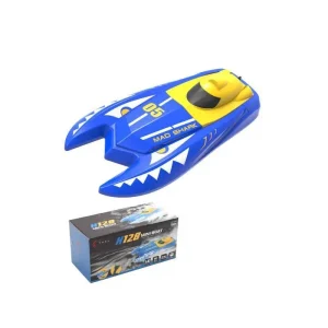 Remote Controlled RC Mini Speed Boat - Blue/yellow