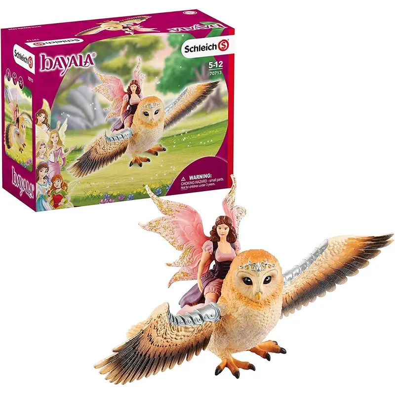 Schleich Fairy In Flight On Glam-owl