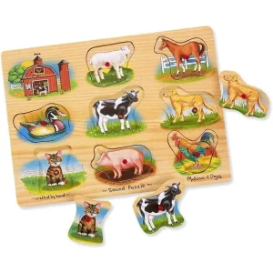 Melissa & Doug Classic Farm Sound Puzzle 8 Pieces