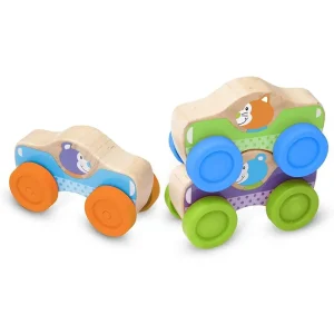 Melissa & Doug Wooden Animal Stacking Cars