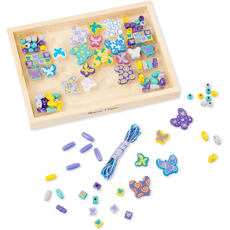 Melissa & Doug Wooden Butterfly Beads