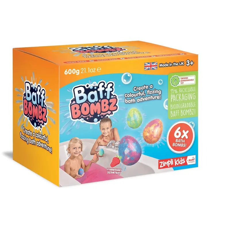 Zimpli Kids Fizzing Baff Bombz Egg Pack - 6 Bath Pack