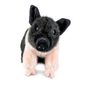Living Nature 17cm Piglet Black & Pink Plush