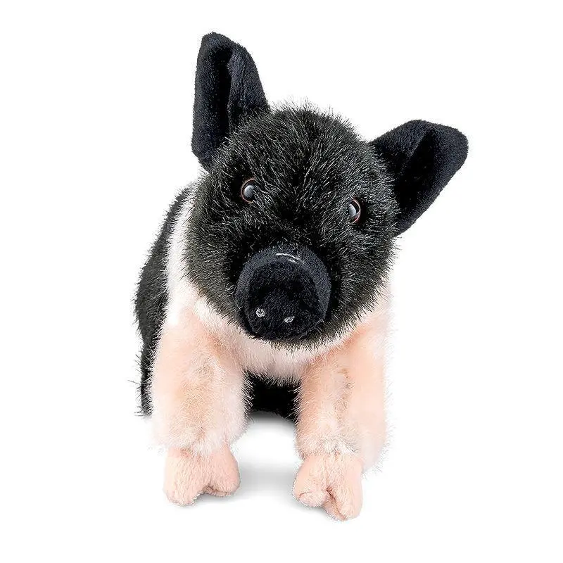 Living Nature 17cm Piglet Black & Pink Plush