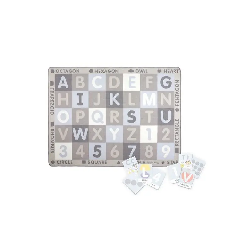 Melissa & Doug Jumbo Abc-123 Rug - Neutral