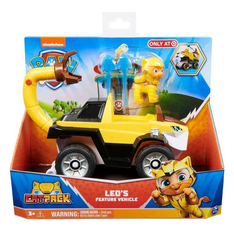PAW Patrol, Cat Pack, Leo's Transforming Toy Car with Action Figure