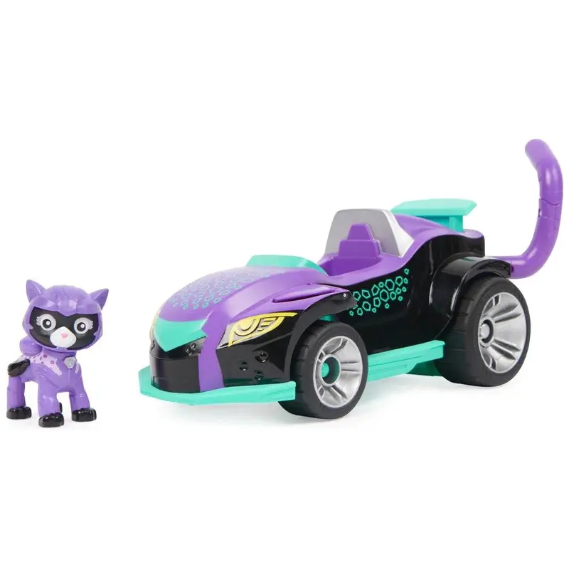 PAW Patrol, Cat Pack, Shade's Transforming Toy Car with Action Figure
