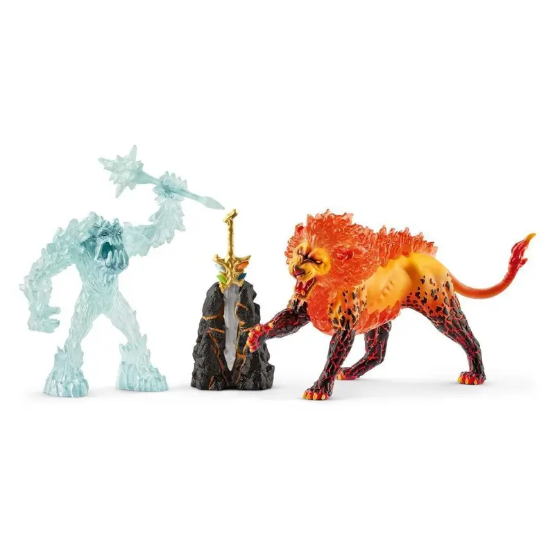 Schleich 42455 Battle For The Superweapon  Frost Monster Vs. Fire Lion