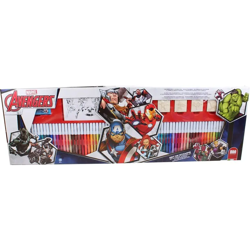 Avengers 60 Markers Art Playset