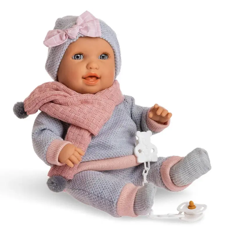 Berjuan 6130 Baby Susu Grey Outfit Interactive Doll 38cm