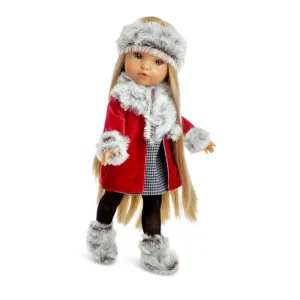 Berjuan 849 Fashion Girl Rubia with Red Coat 35cm