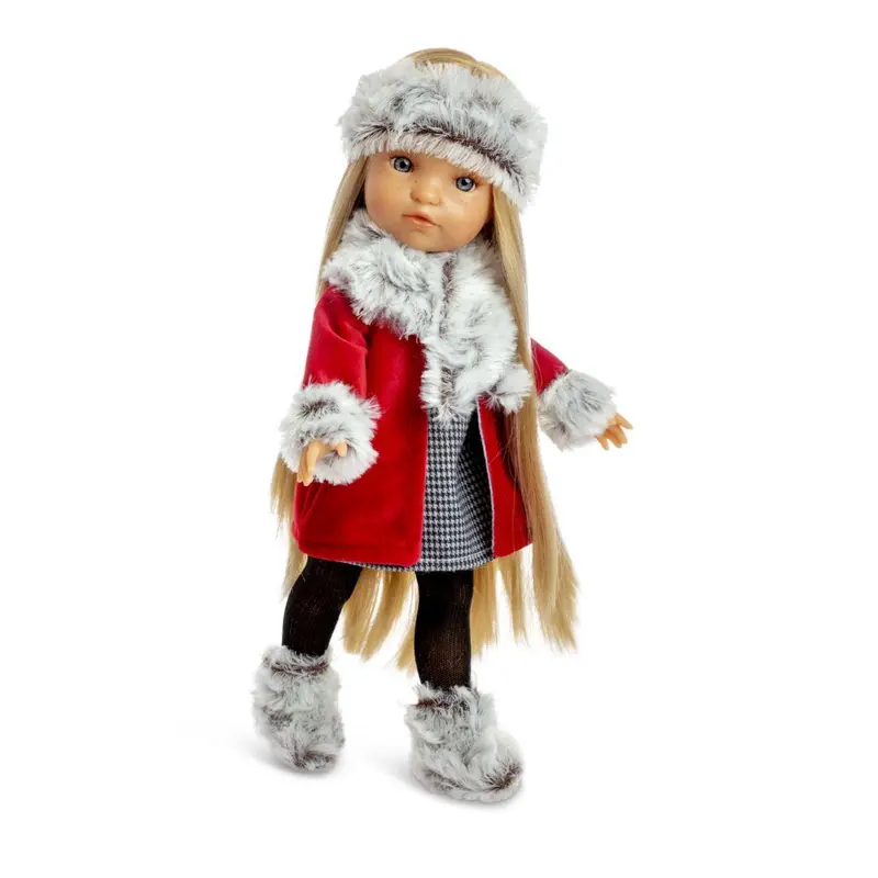 Berjuan 849 Fashion Girl Rubia with Red Coat 35cm