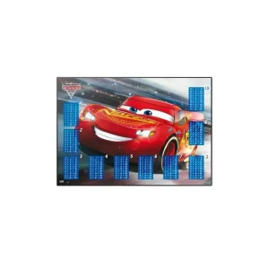 Cars 3 Educational Desktop Mat with Multiplication Tables