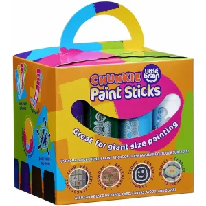 Little Brian Chunkie Paint Sticks - 12 Assorted Colours
