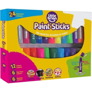 Little Brian Metallic Paint Sticks 24 Pack