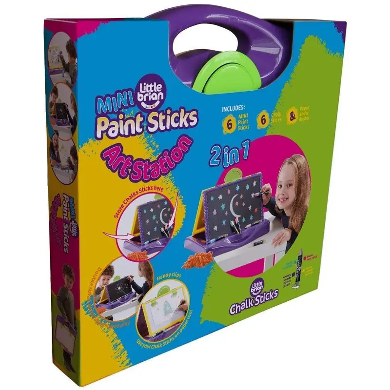 Little Brian Mini Paint Sticks Art Station 2-in-1