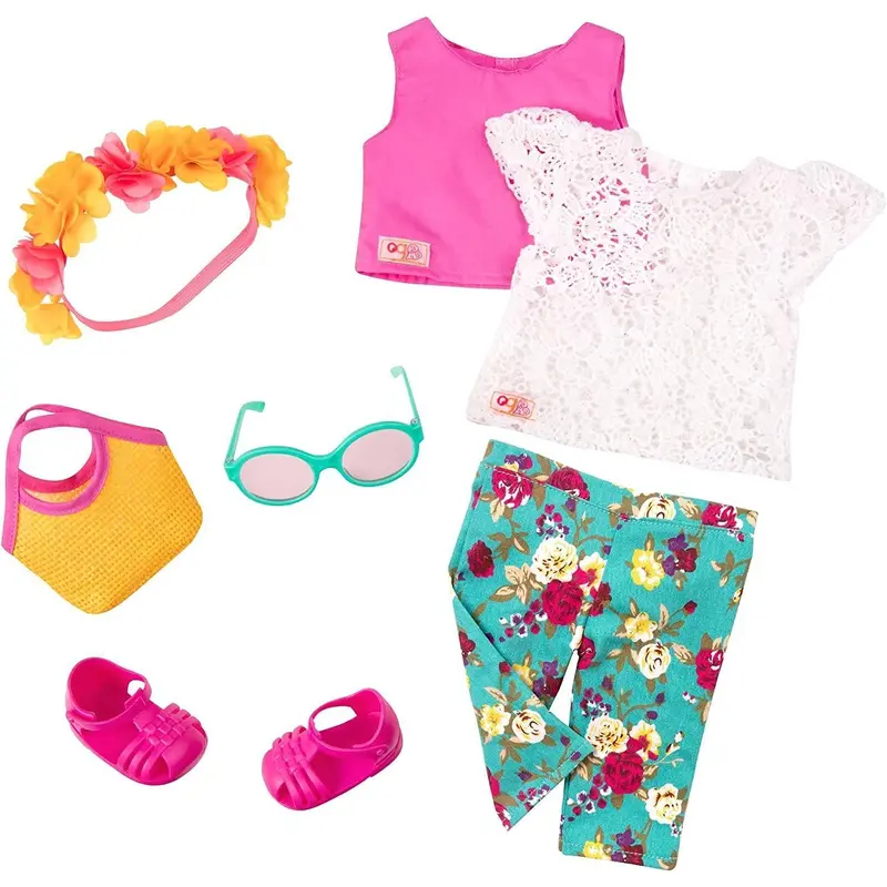 Our Generation Deluxe Doll Clothes - Trousers with Flowers