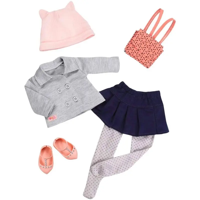 Our Generation Deluxe Doll Outfit - Skirt and Grey Jacket