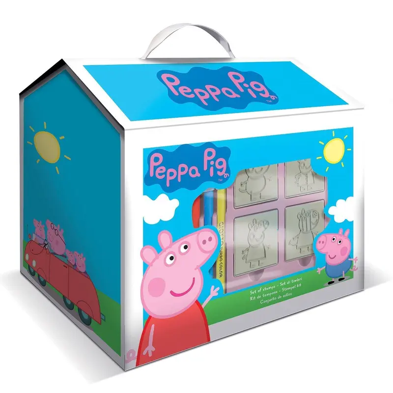 Peppa Pig House Colouring and Stamp Set
