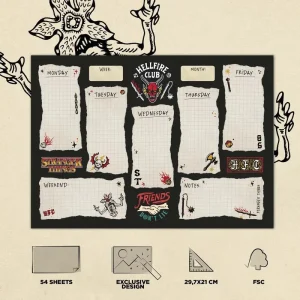 Stranger Things A4 Weekly Planner