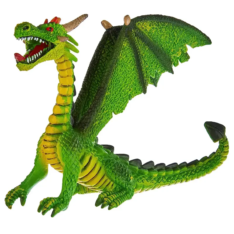 Bullyland Dragon Sitting Green Figure 75593