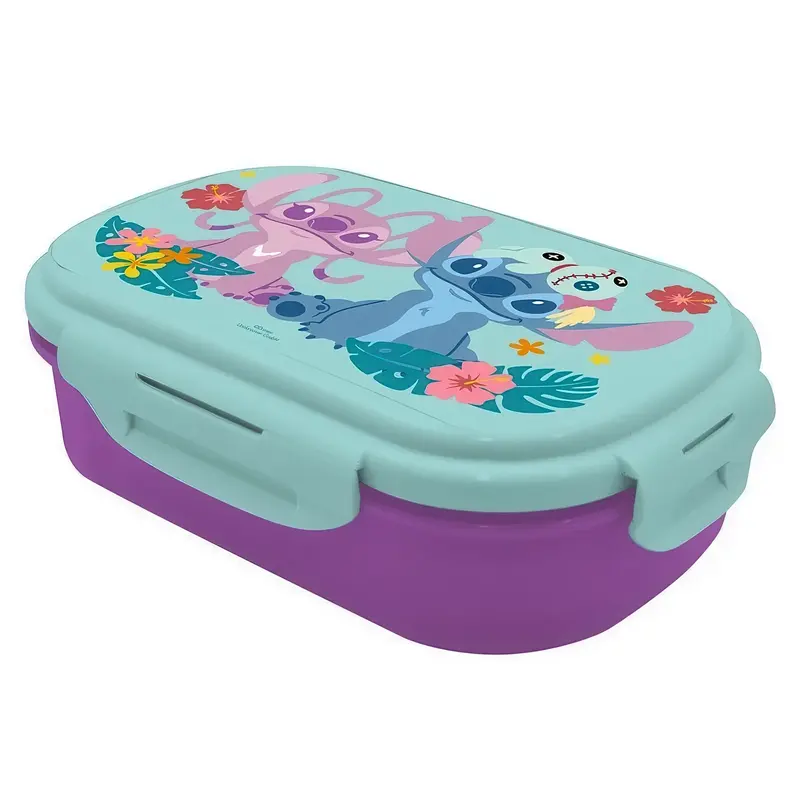 Disney Stitch Lunch Box and Cutlery