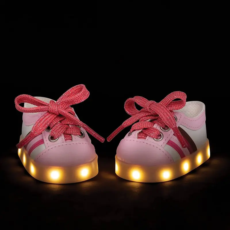 Our Generation Pink Light-up Dolls Shoes