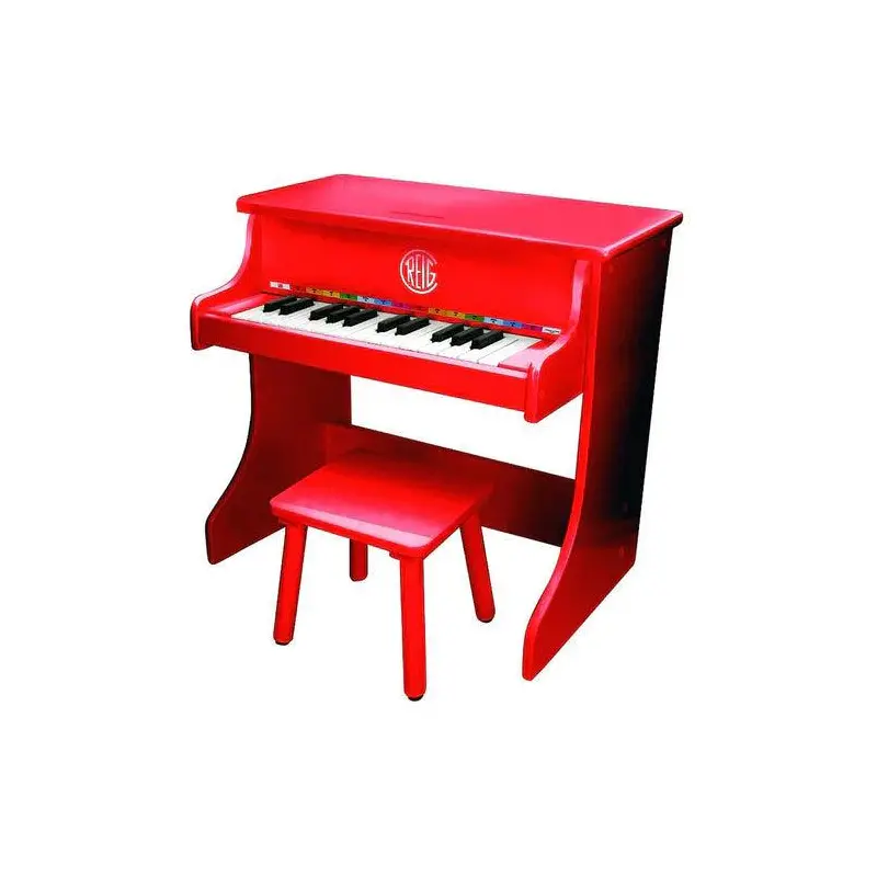 REIG Children's Wooden Upright Grand Toy Piano - Red