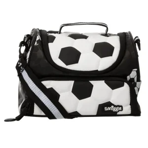 Smiggle Goal Double Tier Lunchbox with Strap - Black