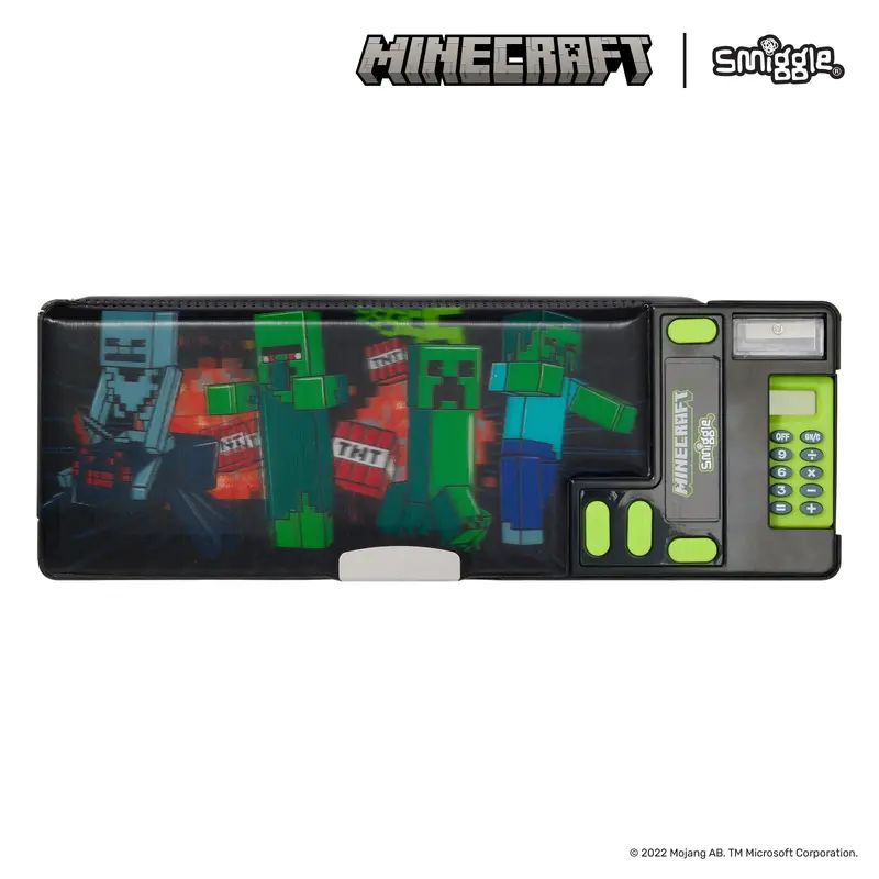 Smiggle Minecraft Pop Out Pencil Case - Black