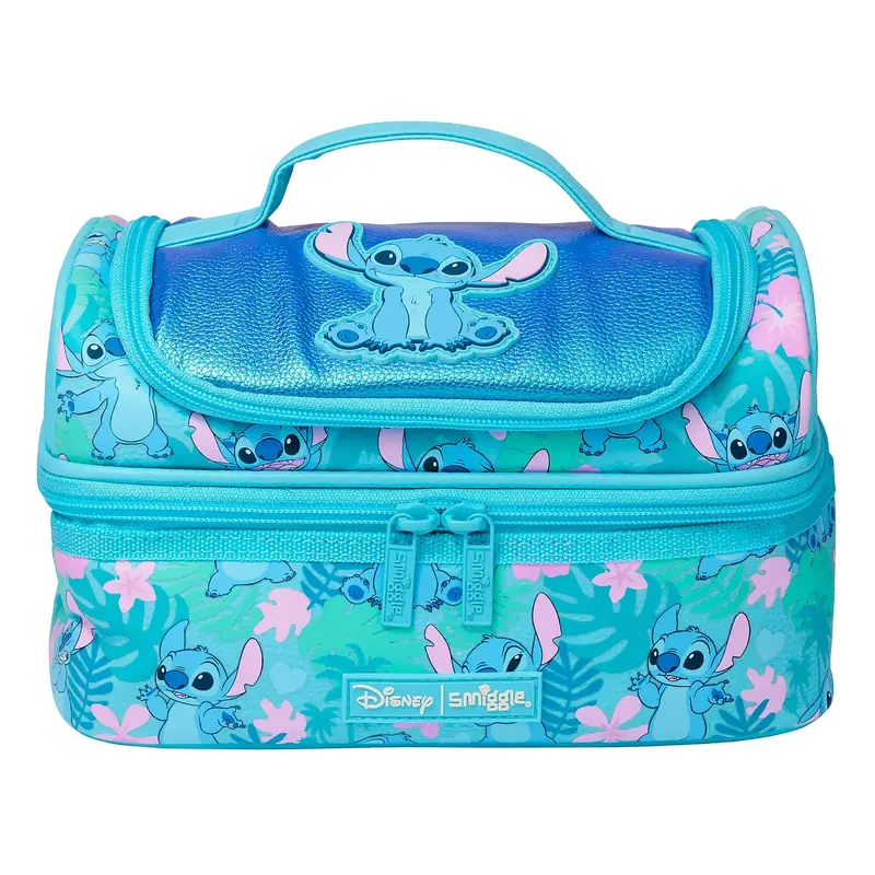 Smiggle Stitch Double Decker Lunchbox - Turquoise