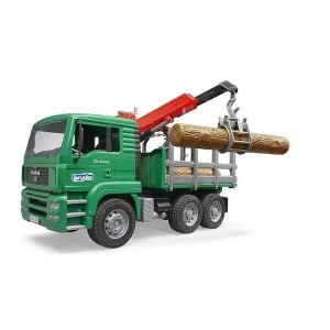 Bruder MAN Timber Truck with Loading Crane and 3 Trunks