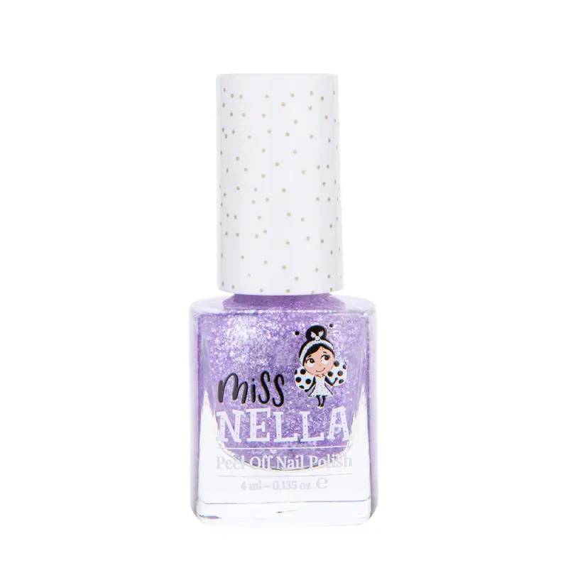 Miss Nella MN47 Sparkly Zebra 4ml Peel off Kids Nail Polish