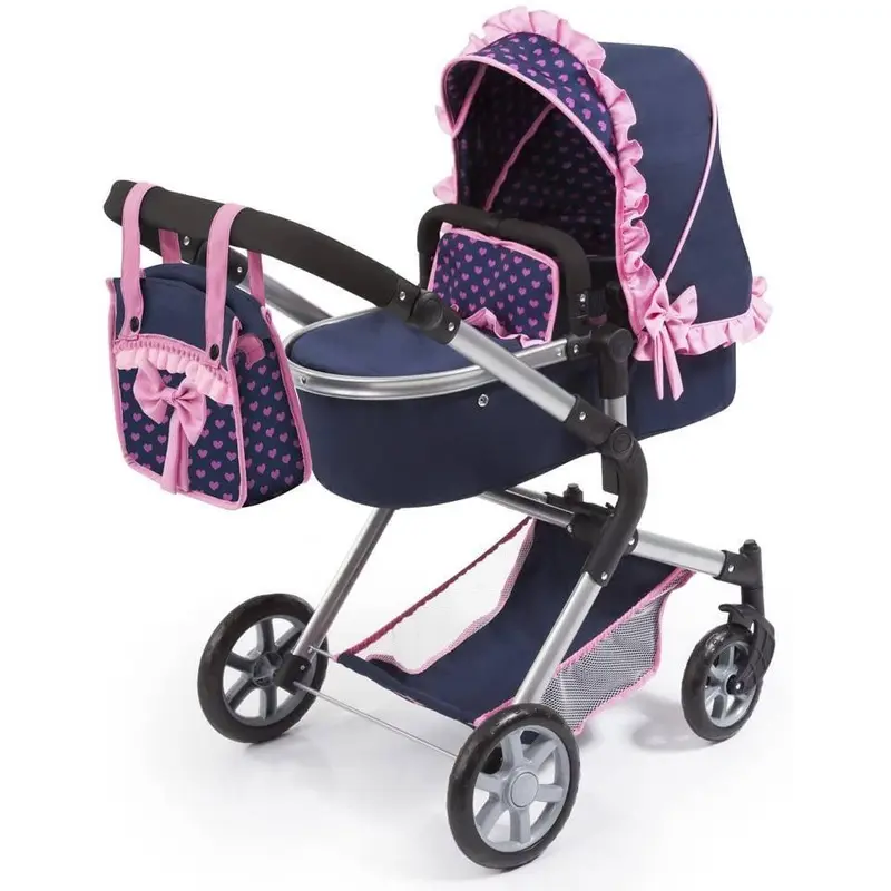 REIG Combi Navy Dolls Stroller Blue-pink