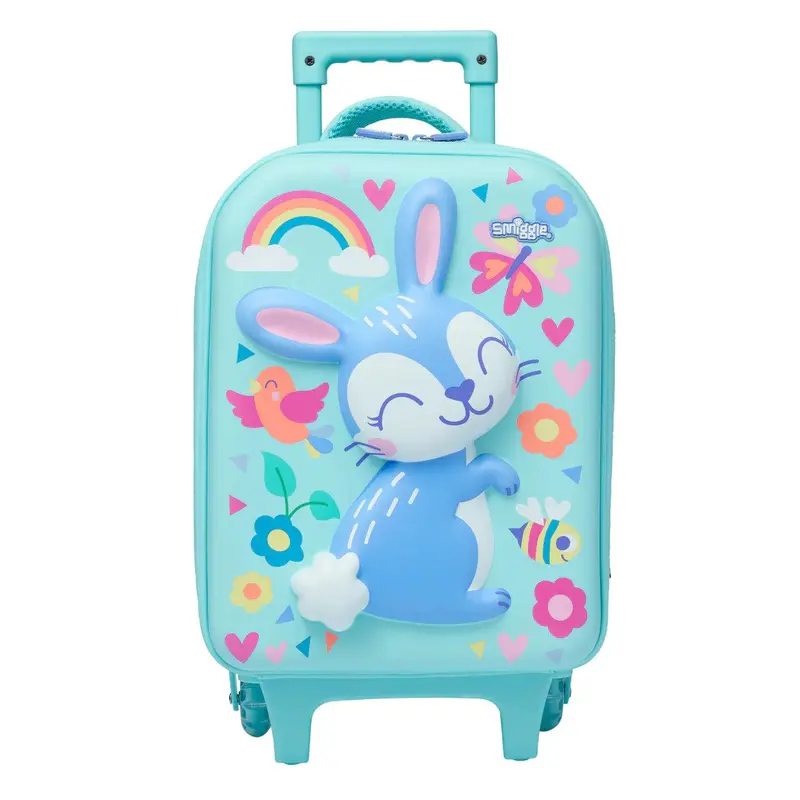 Smiggle Animalia Junior Hardtop Trolley Bag - Mint