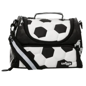 Smiggle Goal Double Tier Lunch Box with Strap - Black