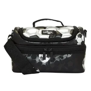 Smiggle Striker Double Decker Lunchbox with Strap - Silver