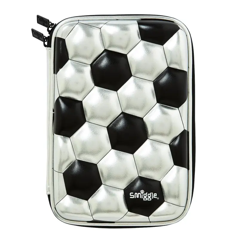 Smiggle Striker Hardtop Pencil Case - Silver