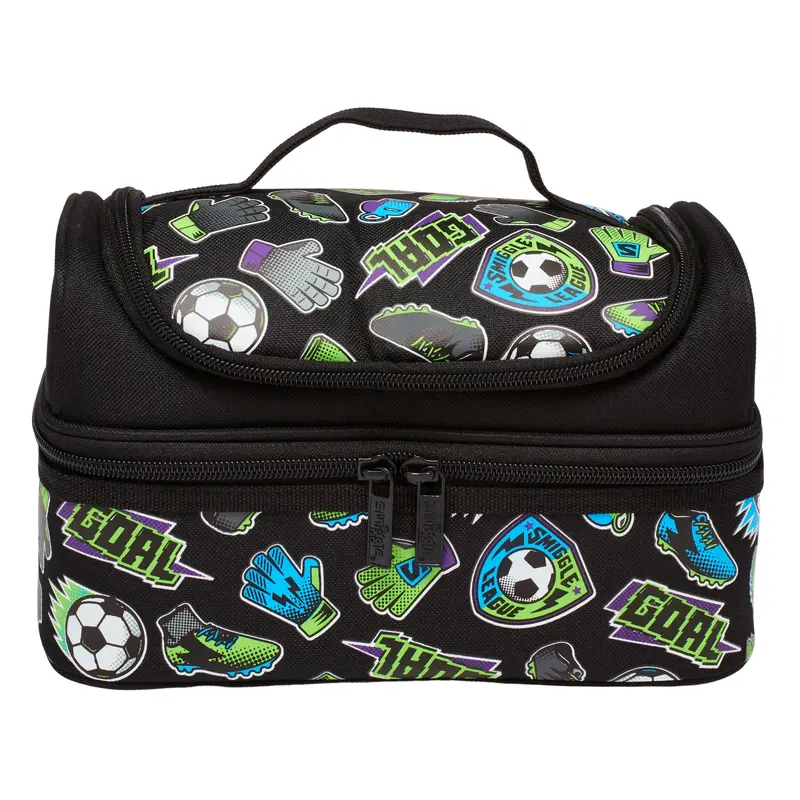Smiggle Vibin Double Decker Lunchbox - Black