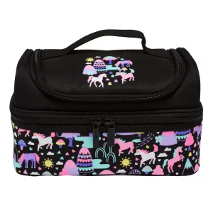 Smiggle Vibin Double Decker Lunchbox - Black Mix