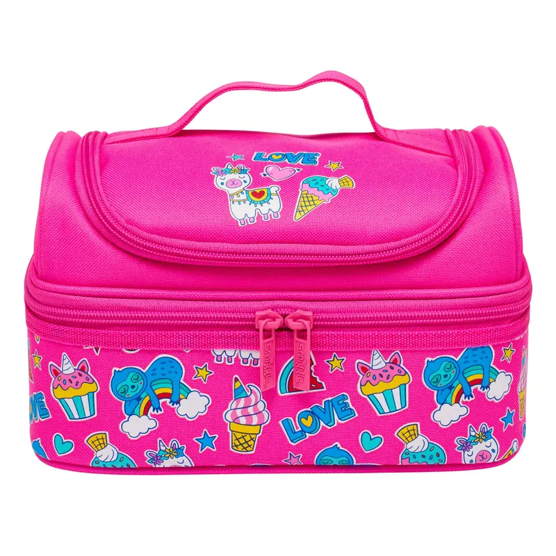 Smiggle Vibin' Double Decker Lunchbox - Pink