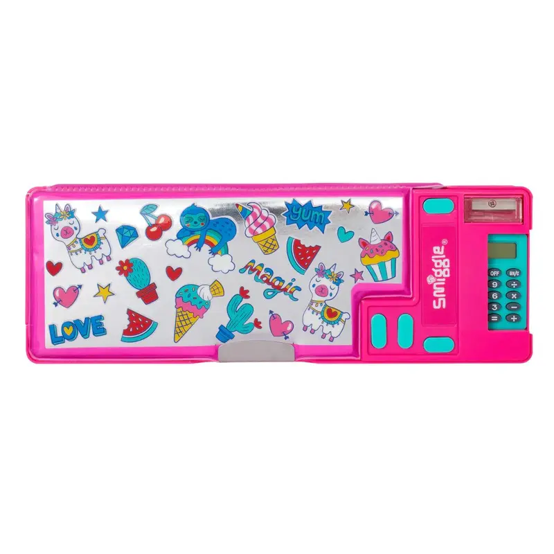Smiggle Vibin' Pop Out Pencil Case - Pink