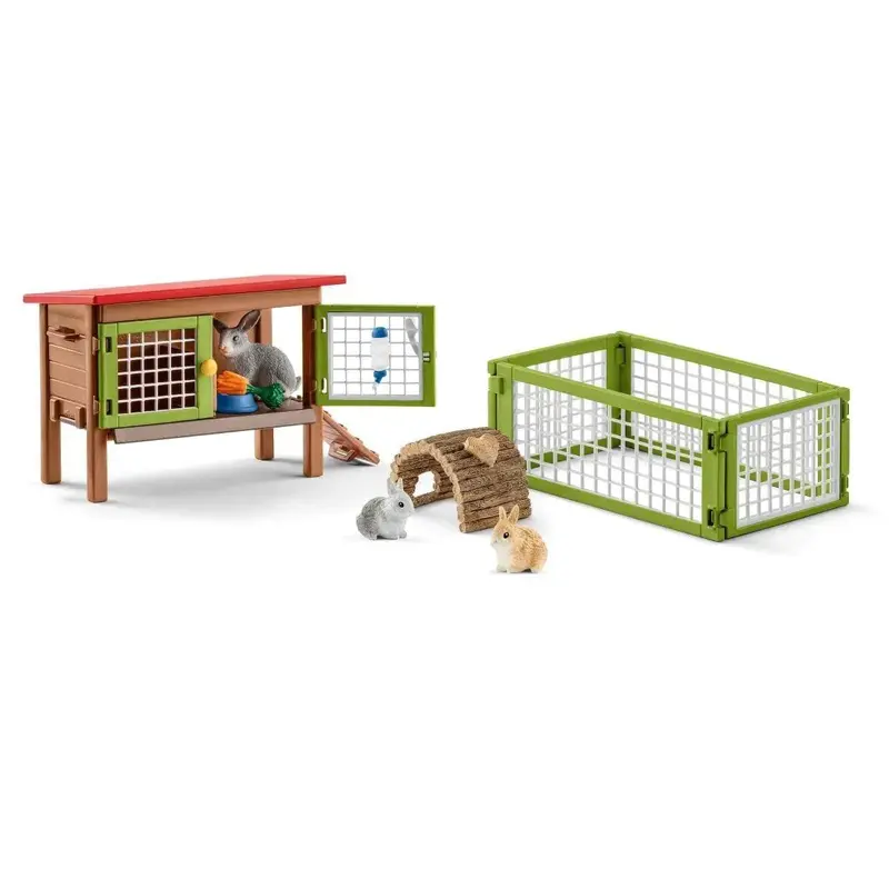 Schleich 42420 Rabbit Hutch Playset