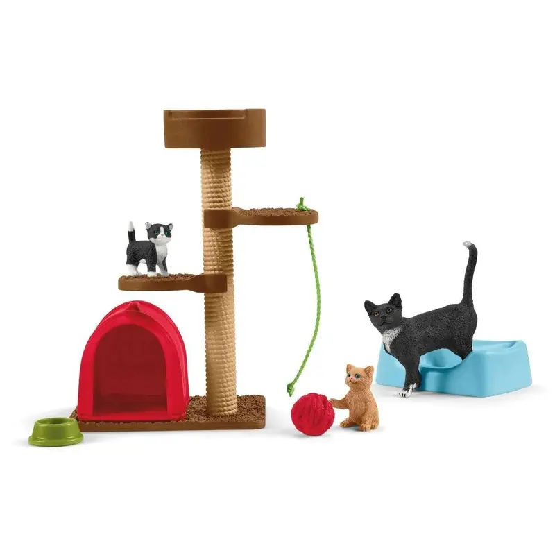 Schleich 42501 Playtime For Cute Cats Playset