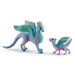Schleich 70592 Blossom Dragon Mother and Child Figure