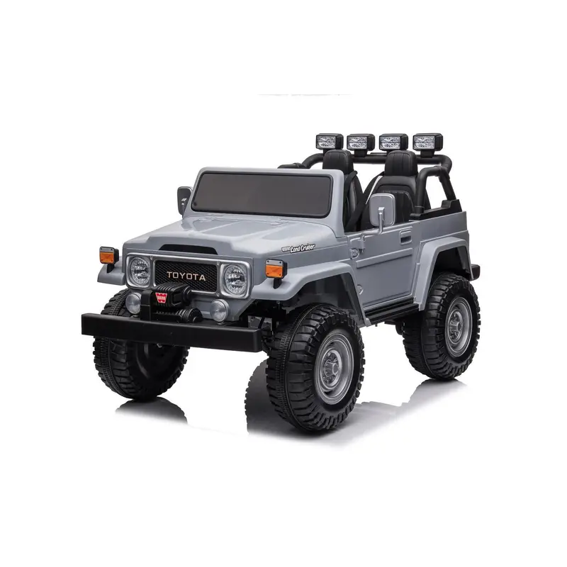 TOYOTA Land Cruiser Jeep 12V Battery 2-seater Ride-on Car - Grey